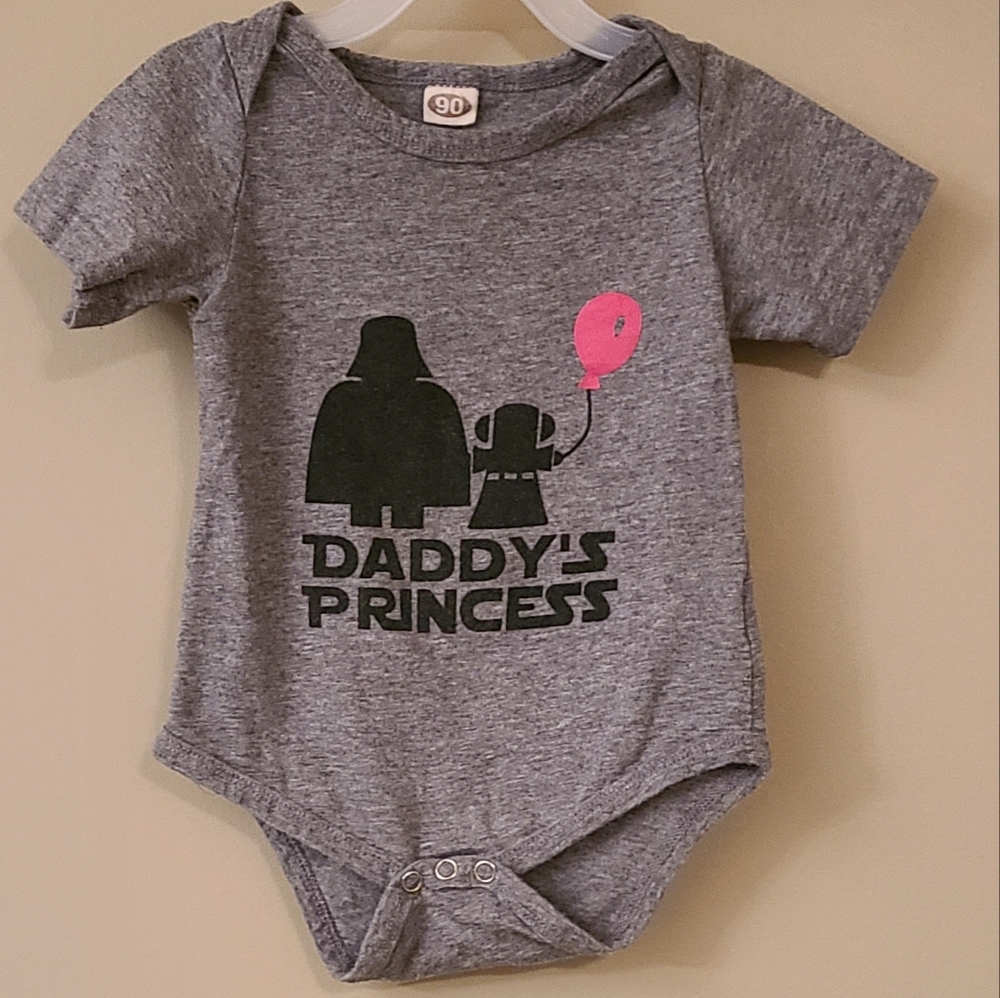 Star Wars grey short sleeved onesie/bodysuit